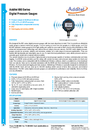 Thumbnail of document Data Sheet - 680 Digital Pressure Gauge